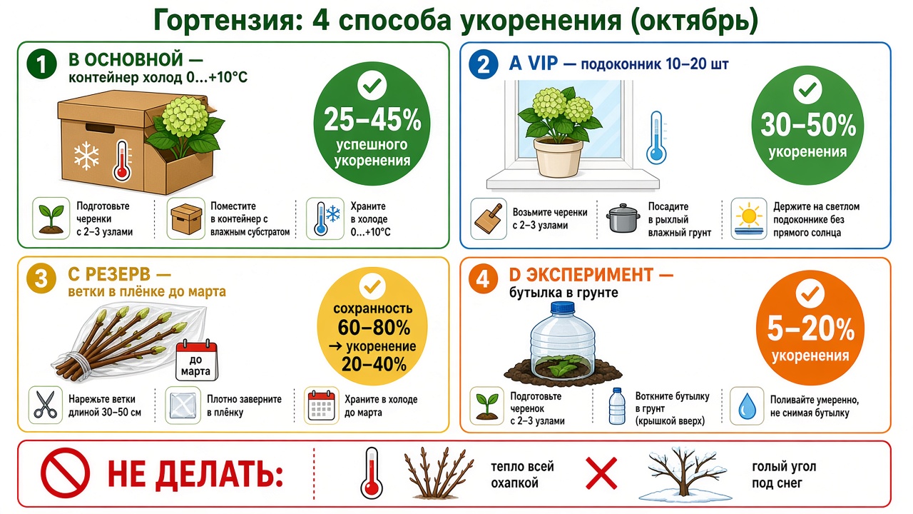Черенкование гортензии осенью