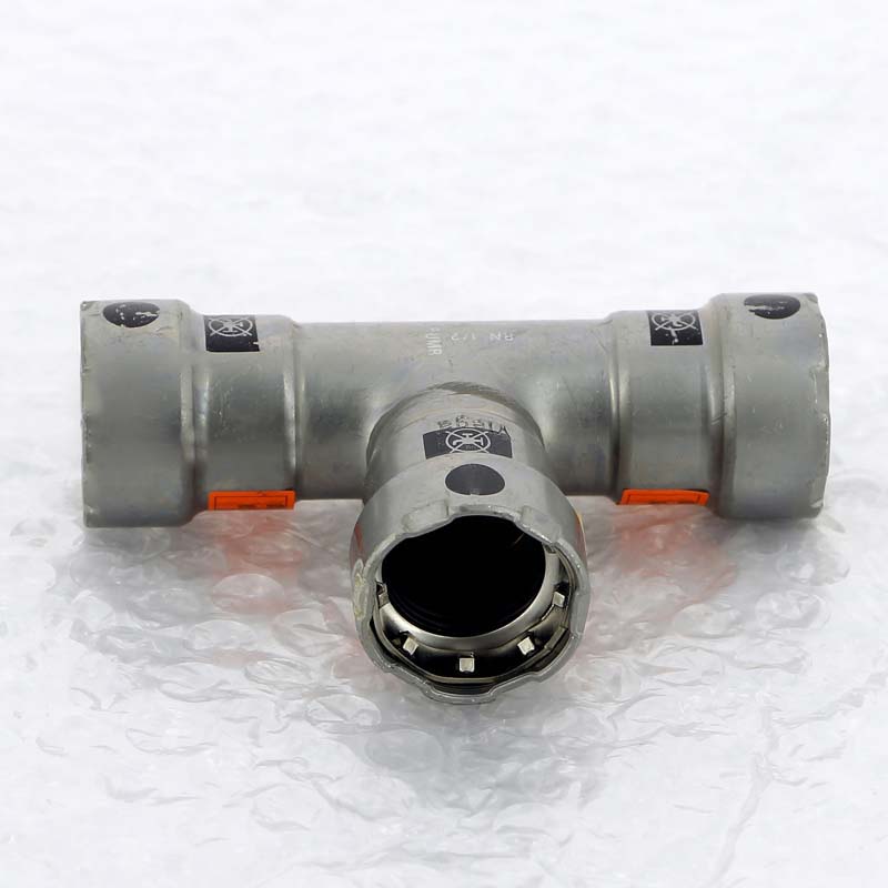 Тройник пресс оцинкованная сталь Megapress VIEGA 1" х 1/2" х 1"