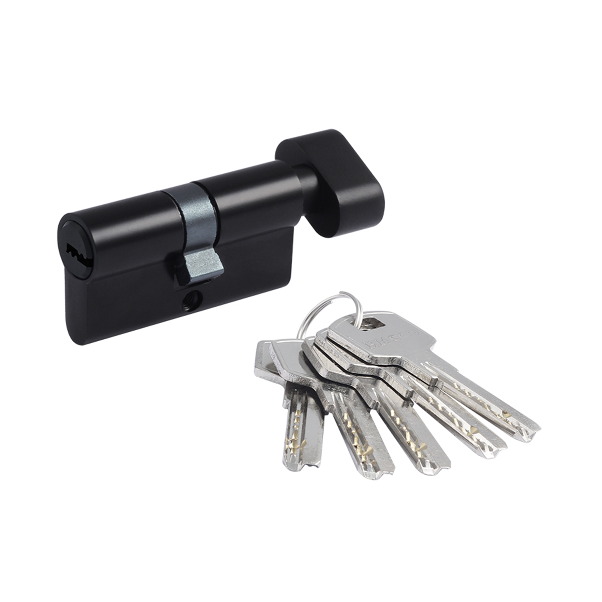 Цилиндров. механизм есо-std z лпв-60 (30-30) (ключ/вертушка) черный (1/10/80) "нора-м"