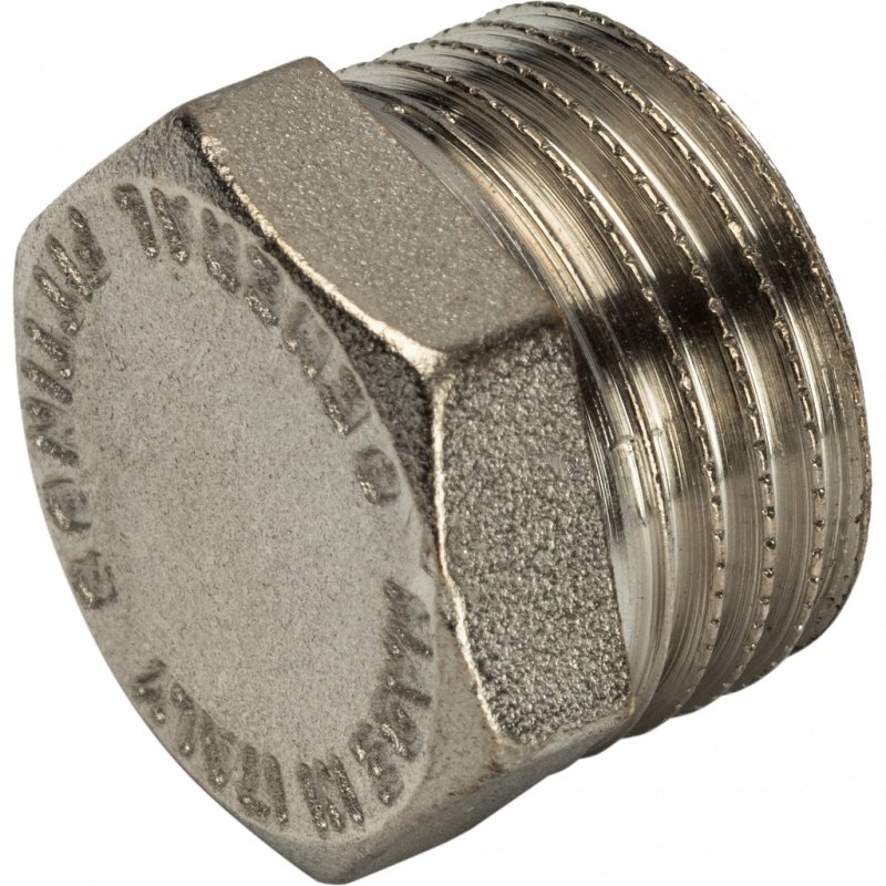 Заглушка резьбовая НР 1/2" никель STOUT