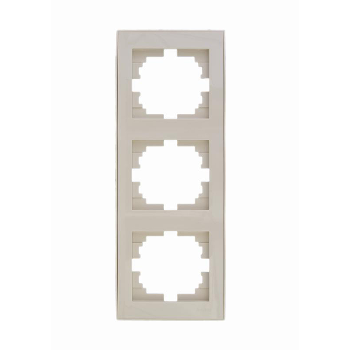 Рамка "rain" 3-х местн. вертикальная, кремовый (1/10/120) "lezard" 703-0303-153