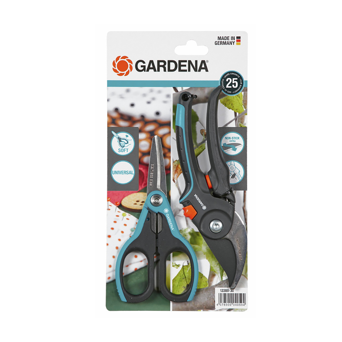 Набор садовый (секатор b/m + ножницы шнип-шнап) (1/6) "gardena" 12200-20.000.00