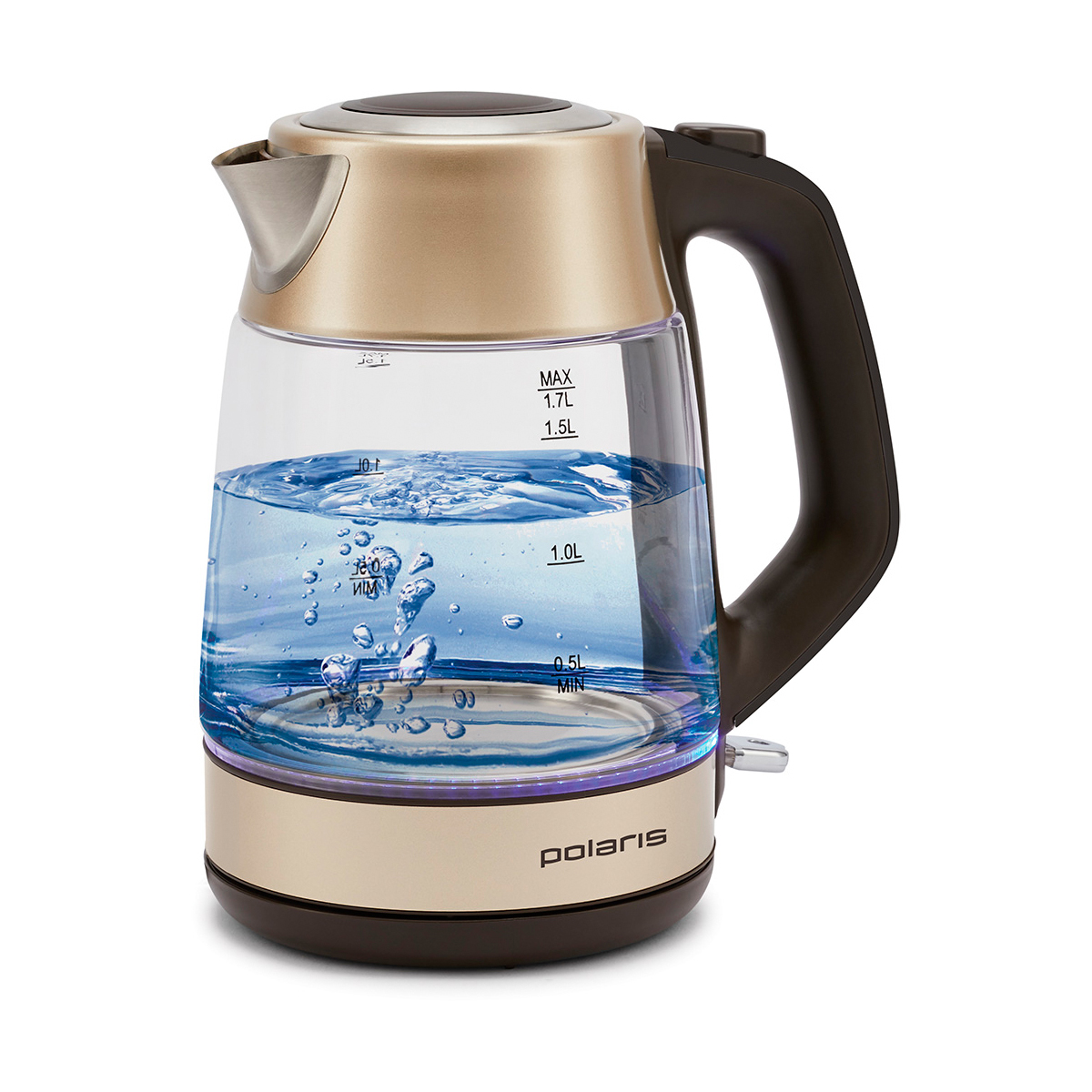 Чайник электр. pwk 1760cgl 1,7 л стекло (красный) (1/6) "polaris"