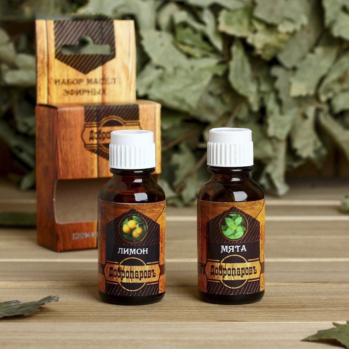 Масла эфирные "лимон и мята" набор 2 шт. х 17 мл "добропаровъ" 4250949