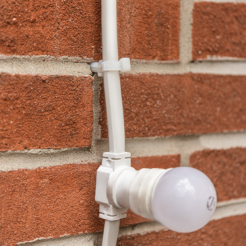 Хомуты нейлон с дюбелем 7,0 х 150 мм  ø8,0 мм (набор 50 шт.), белые (1/30) "rexant" 07-0176