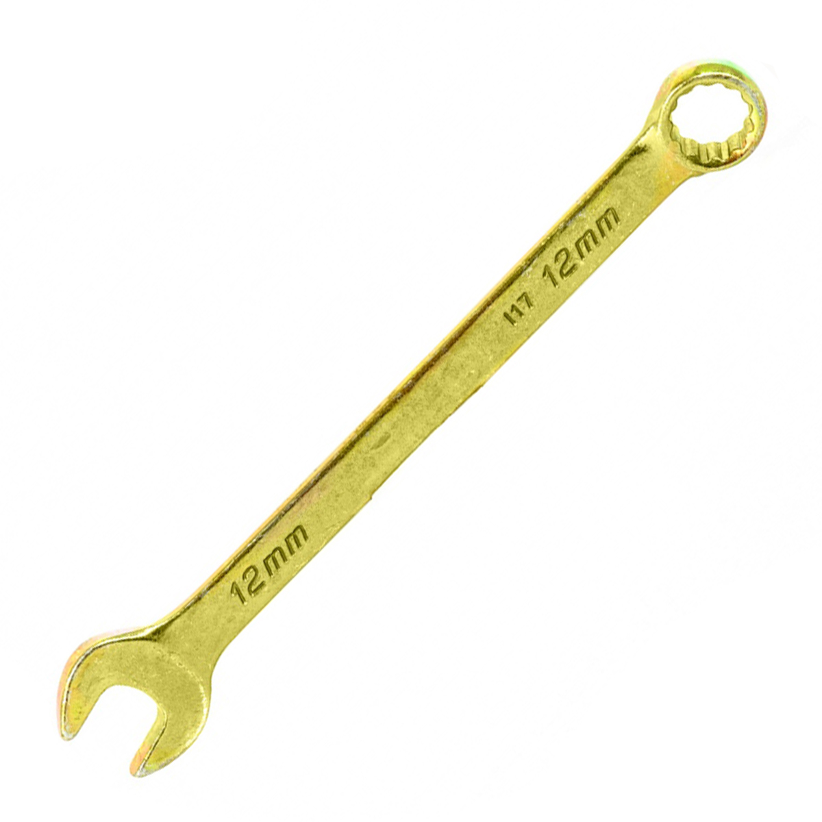 Ключ комбинированный 12 мм, желтый цинк (1/500) "сибртех"