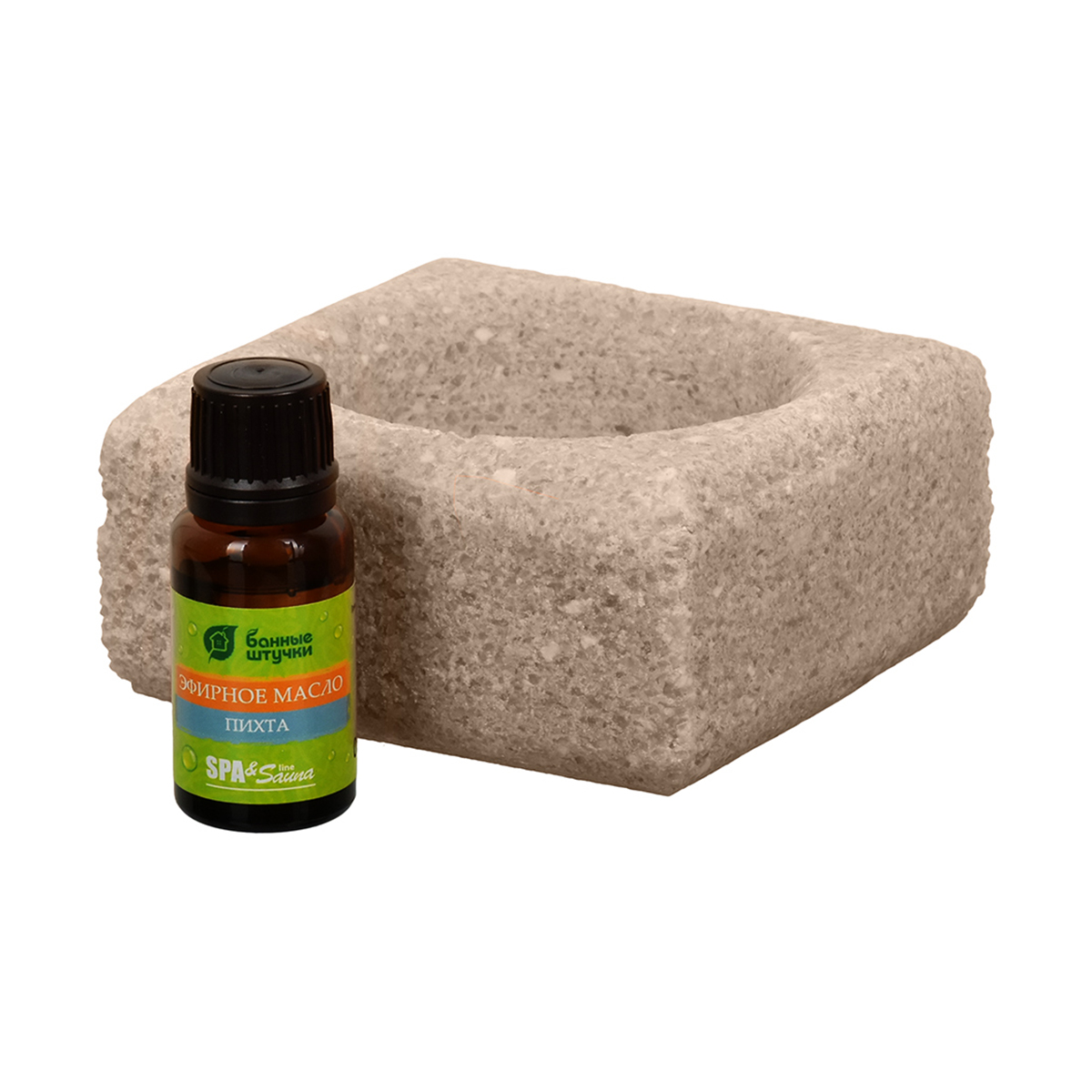 Набор для бани и сауны 2 предм. (солян.испаритель,масло эфирн. "пихта") (1/12) "банные штучки" 32481