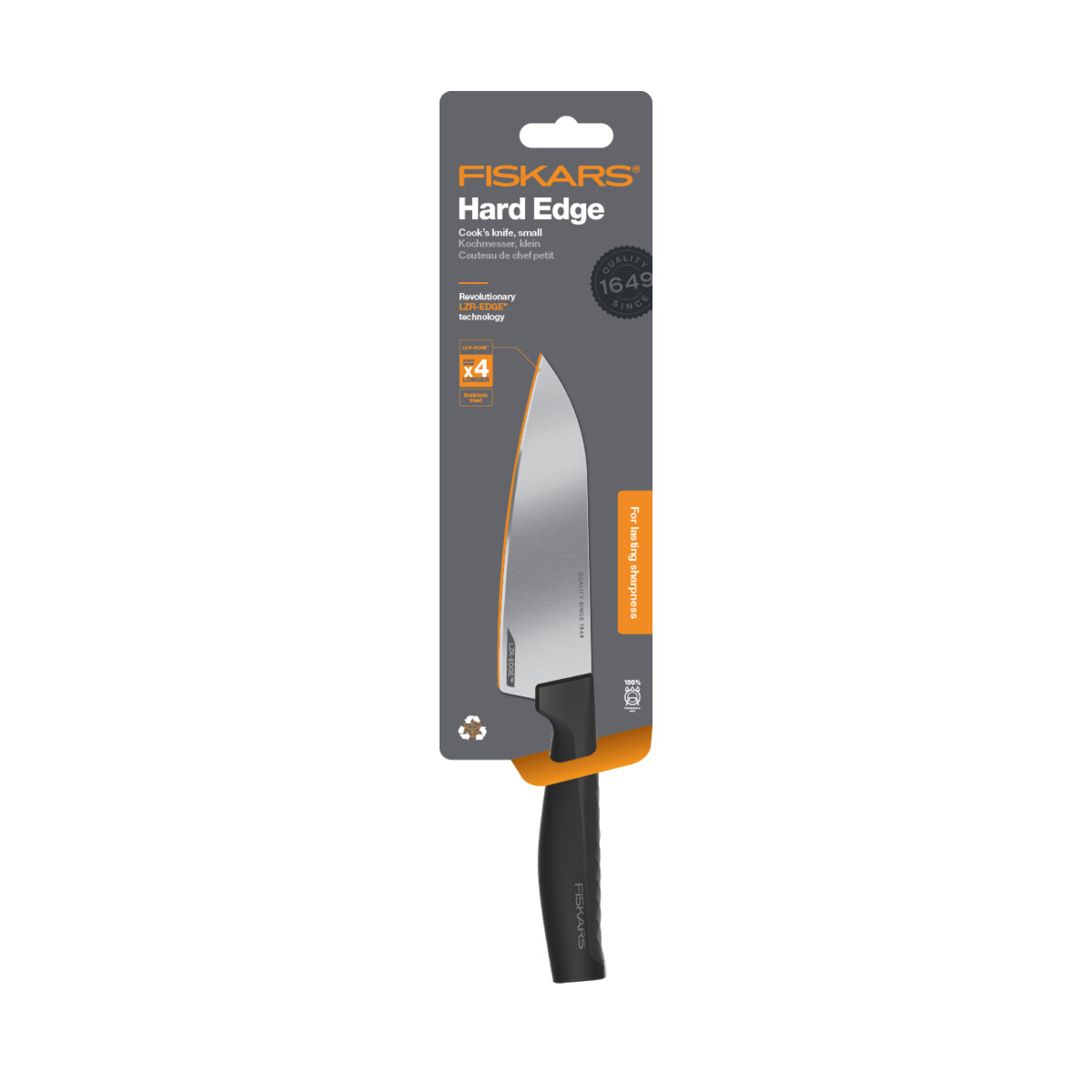 Нож поварской "hard edge" 13,5 см (1/5) "fiskars" 1051749