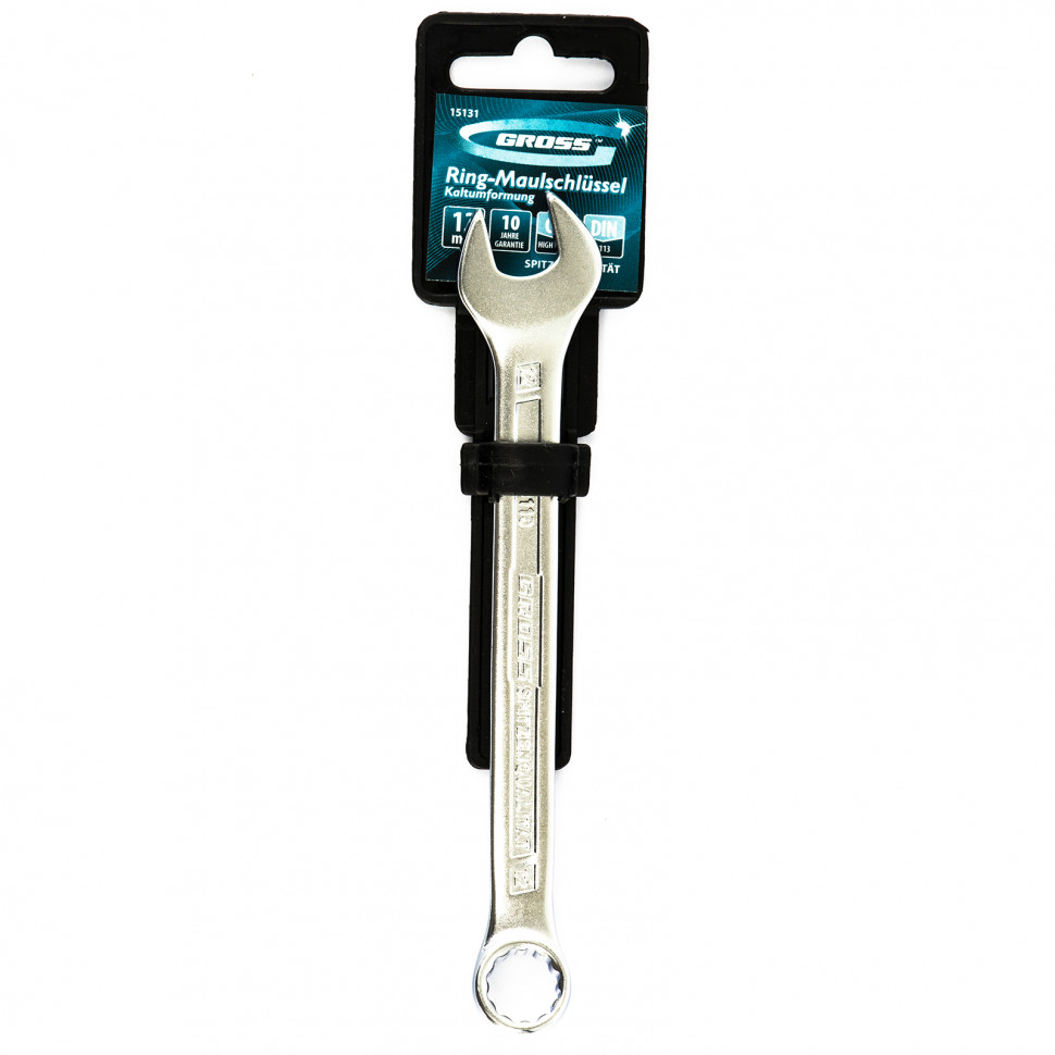 Ключ комбинированный 12 мм, CrV, холодный штамп Gross (15131)