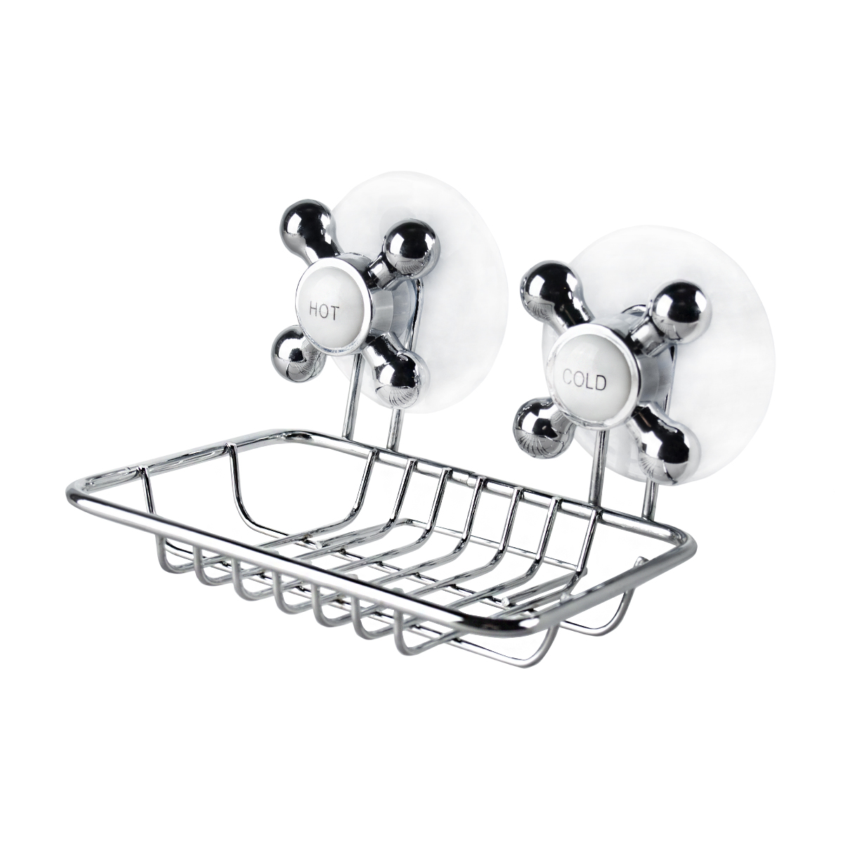 Мыльница на присосках прямоуг. 12,5*10*8,5 см (1/12) "рыжий кот" spot-bh-04