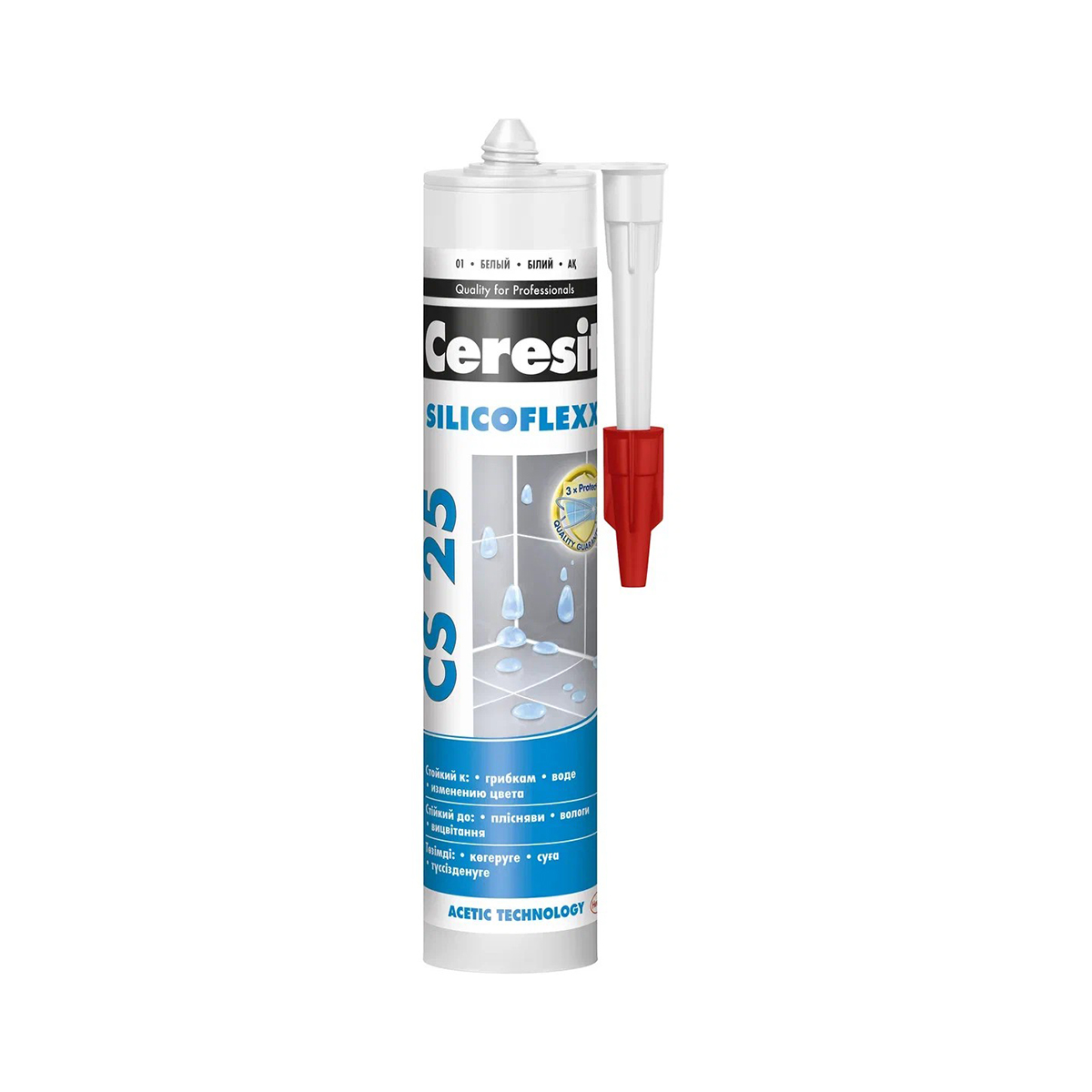 Герметик-затирка силикон. cs 25  №40  жасмин  280 мл (1/12) "ceresit"