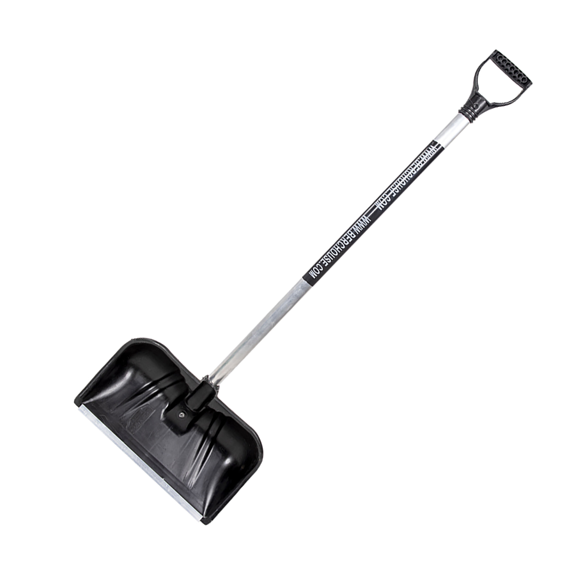 Лопата снег. пласт. № 5  450 х 290 мм алюм. черенок, v-образ. ручка, ал. пластина "berchouse"