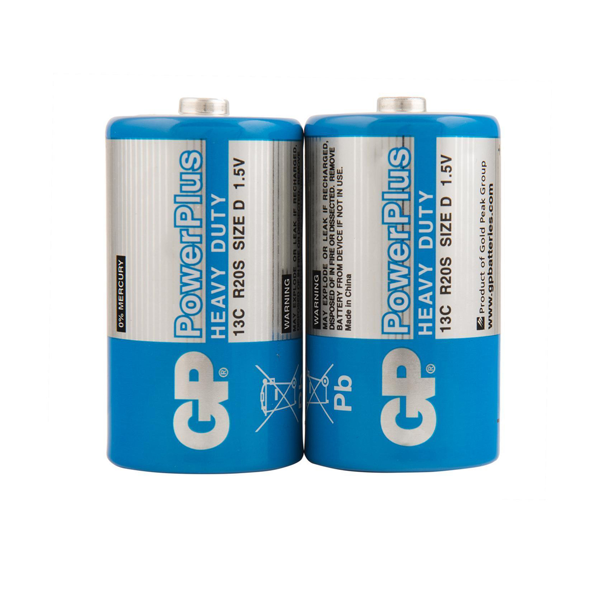 Батарейка gp powerplus 13cebra-2s2  тип d (2 шт. в слюде) (10/100)