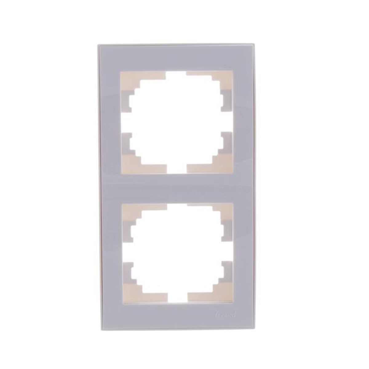 Рамка "rain" 2-х местн. вертикальная, белый (1/10/120) "lezard" 703-0202-152