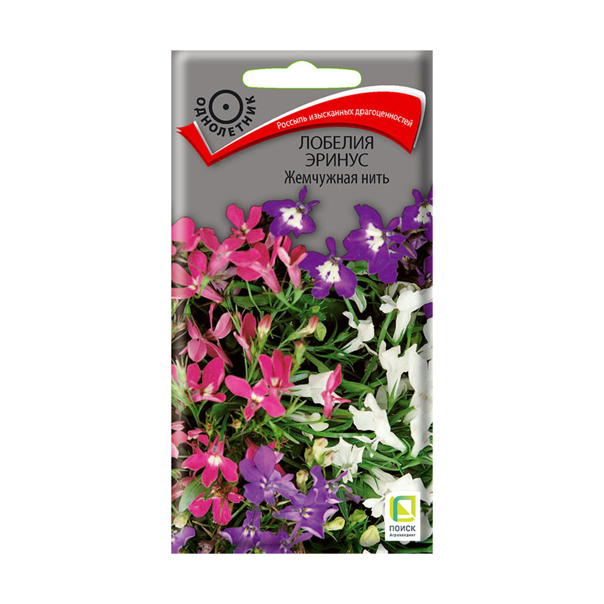 Семена цветов лобелия эринус "жемчужная нить" 0,1 г  ("1) (10/100) "поиск"