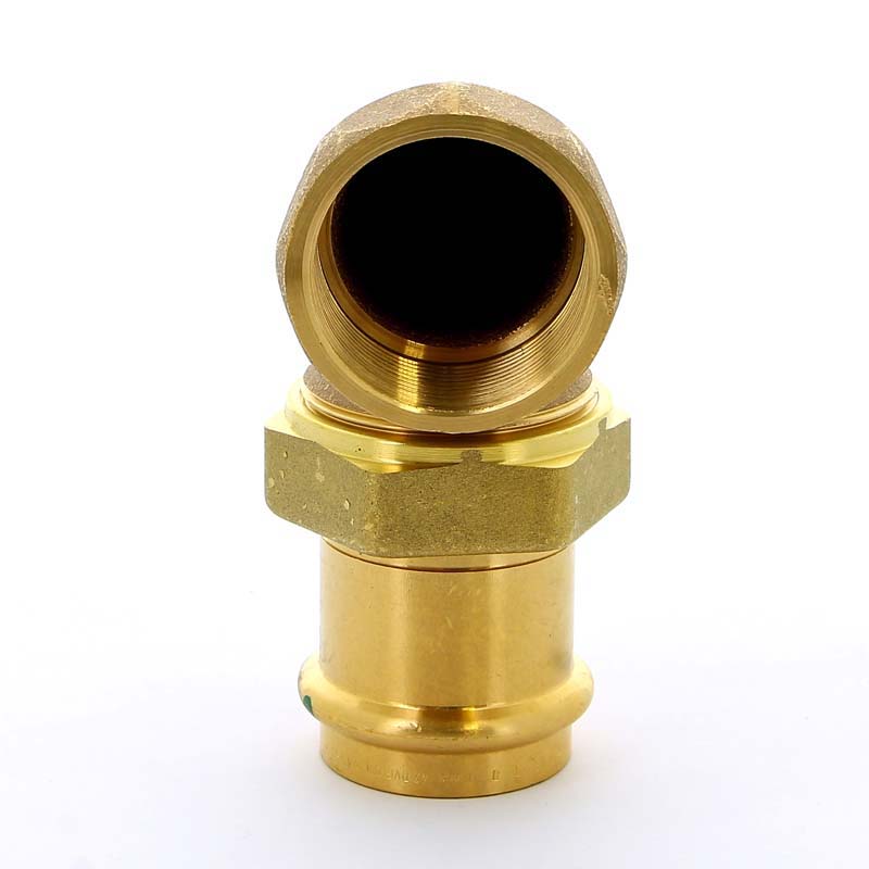 Угол пресс-В 42х1'1/2 с разъемным соединением и плоской прокладкой Sanpress VIEGA