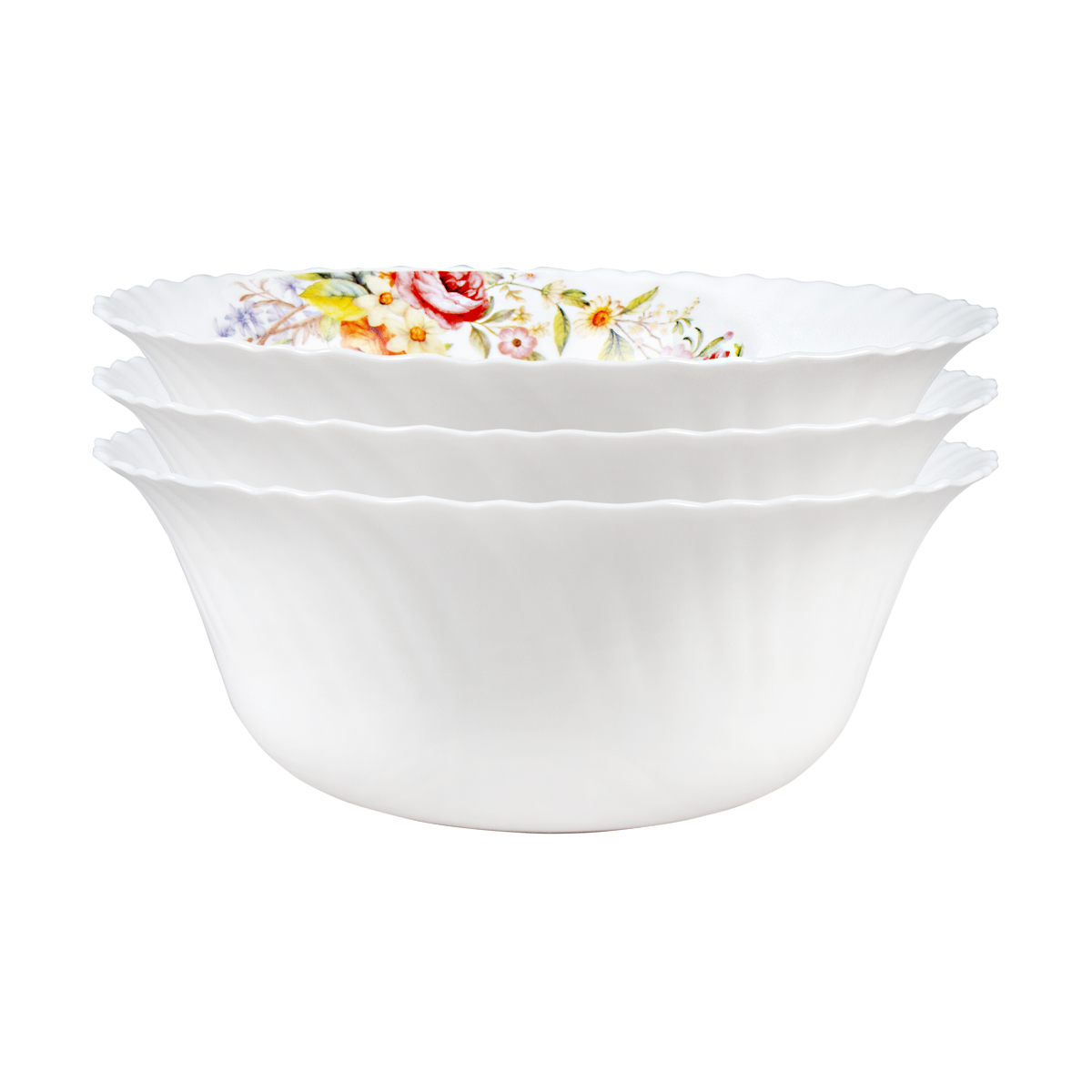 Салатник "opal" charme 22 см, опаловое стекло (3/24)  h06256