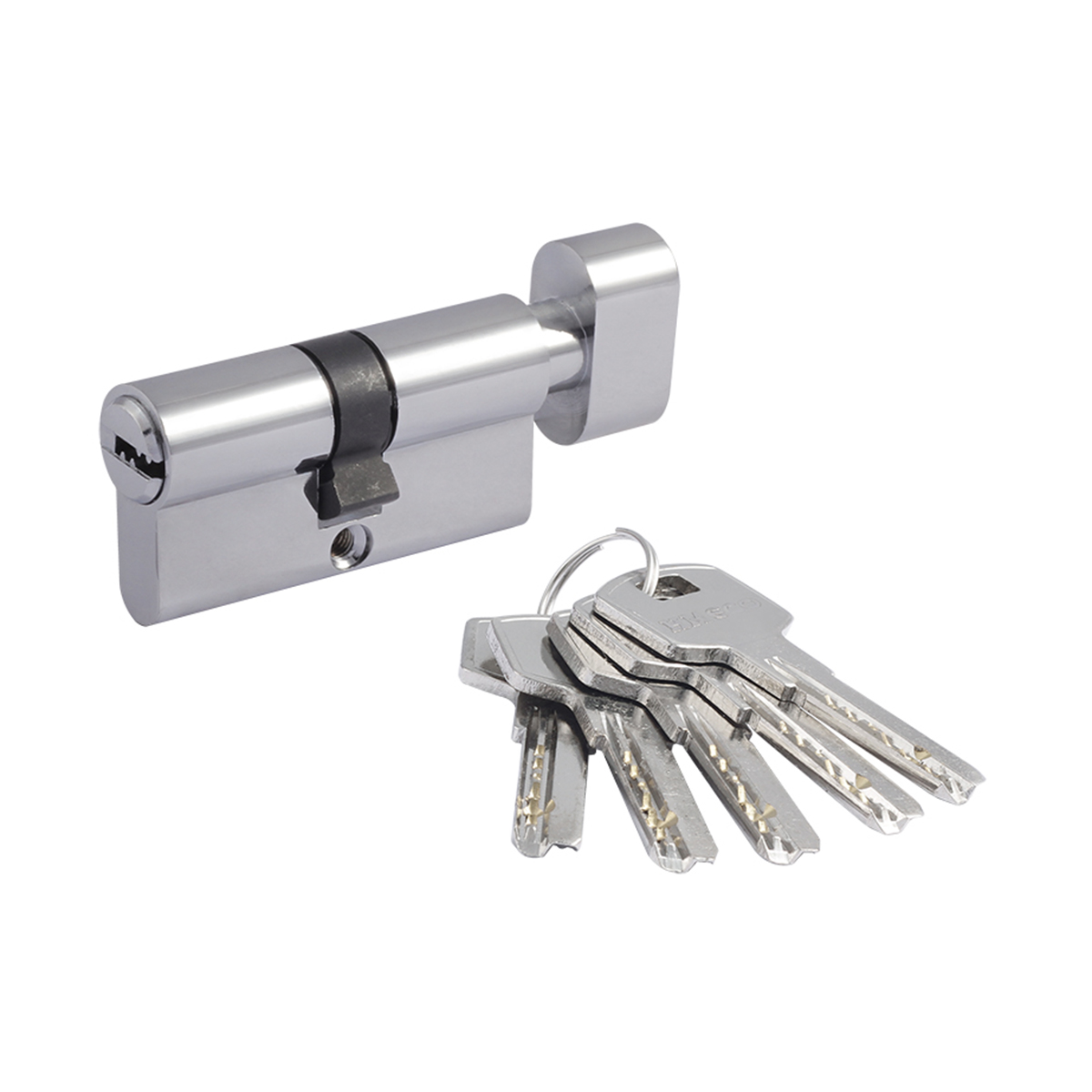 Цилиндров. механизм есо-std z лпв-60 (30-30) (ключ/вертушка) хром (1/10/80) "нора-м"