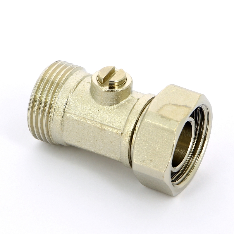 Узел прямой ВН 3/4" ЕК х 3/4" ЕК одинарный радиаторный со встроенным краном UNI-FITT