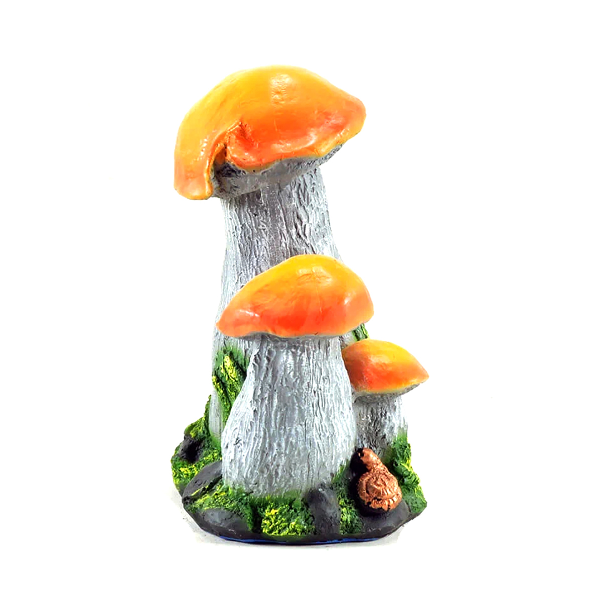 Фигурка садовая "гриб подосиновик тройной с улиткой" (1/12) "сказка" jng009