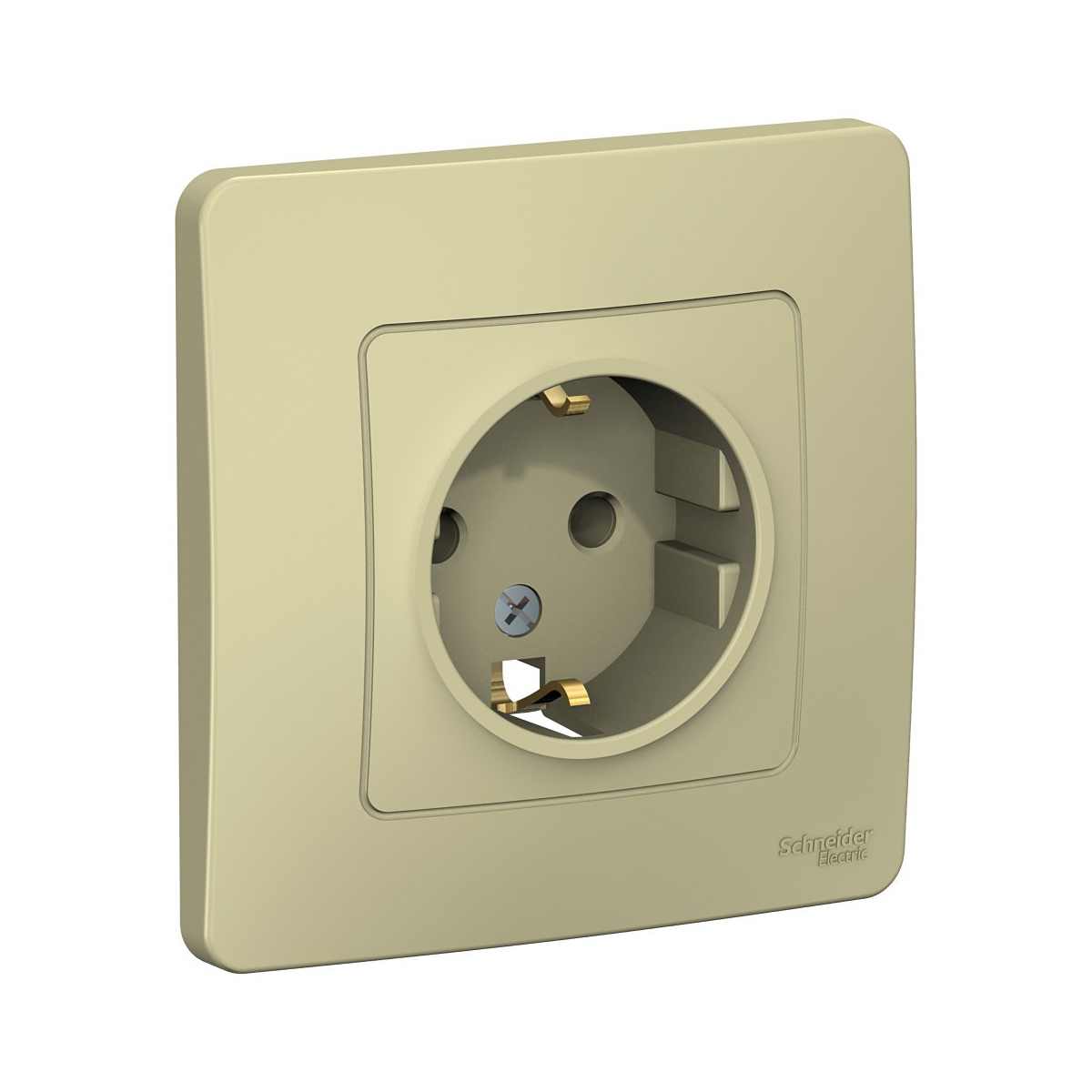 Розетка "blanca" 1 местн. с заземл. 16а, бежевый (1/10/20) "schneider"