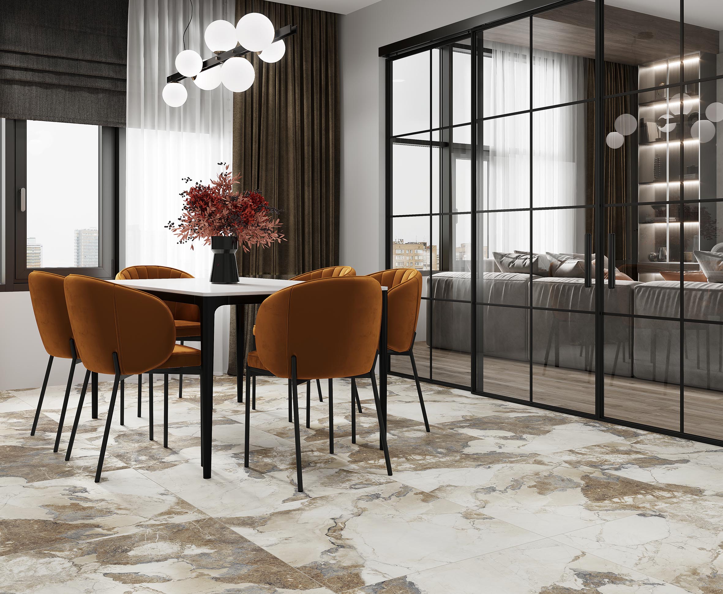 Persian brown керамогранит коричневый полированный 60x60