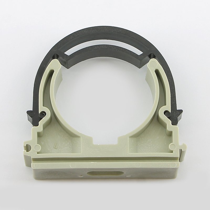 Зажим с лентой одинарный 50 мм полипропилен PP-R FV-PLAST серый