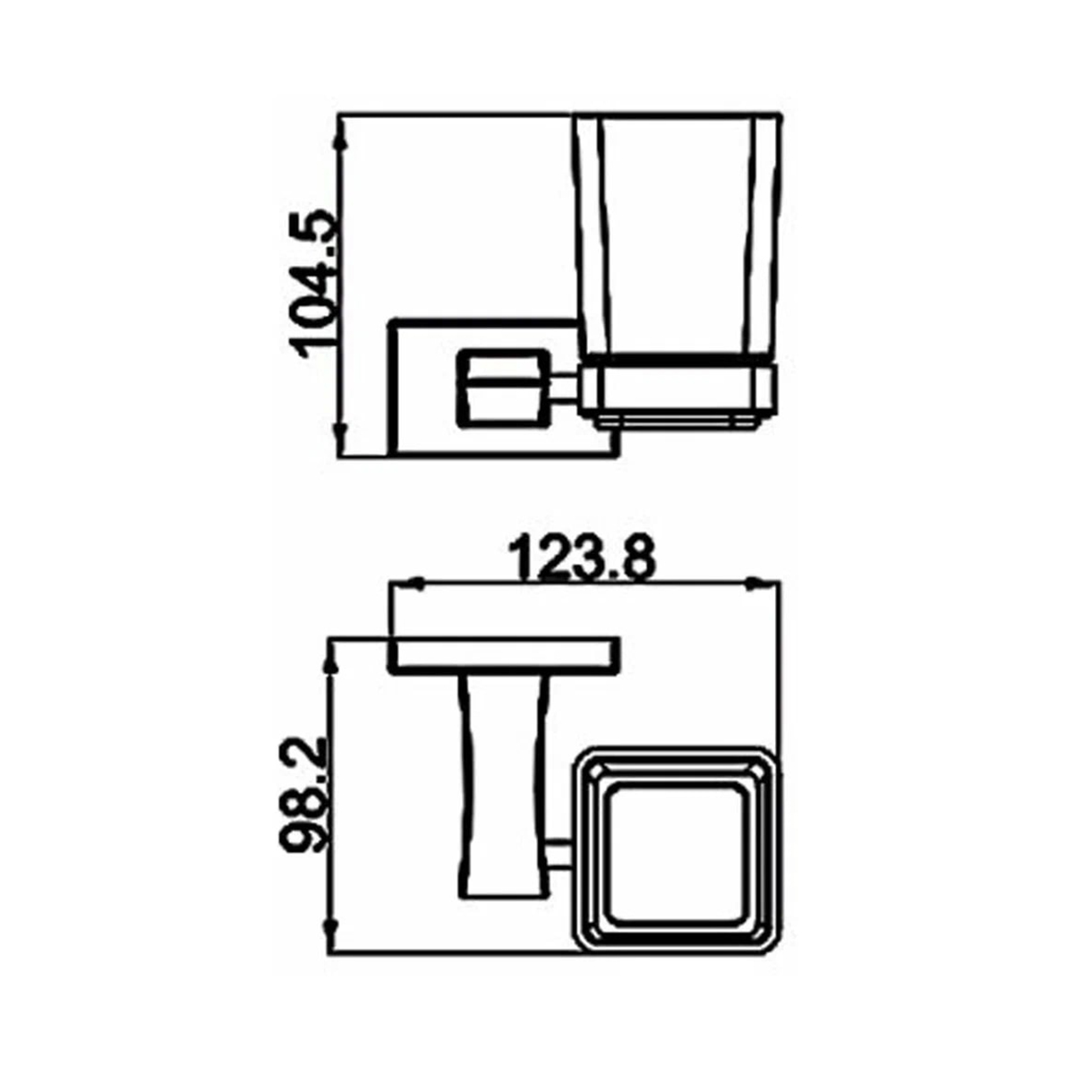 Стакан для ванной комнаты с держателем g0706, хром (1/20) "gappo"