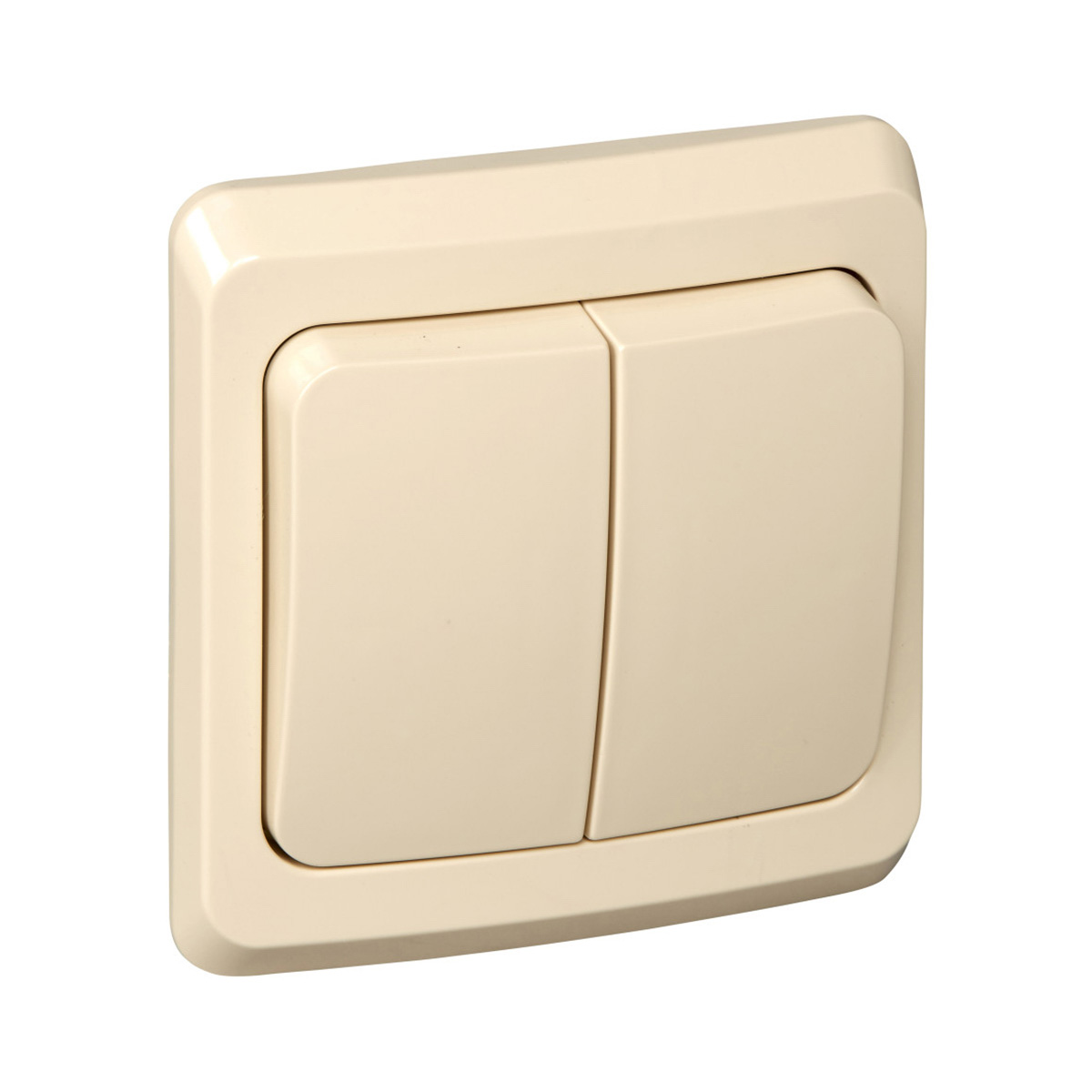 Выключатель "этюд" 2-х кл. с индикатором 10а, кремовый (1/20/120) "schneider"