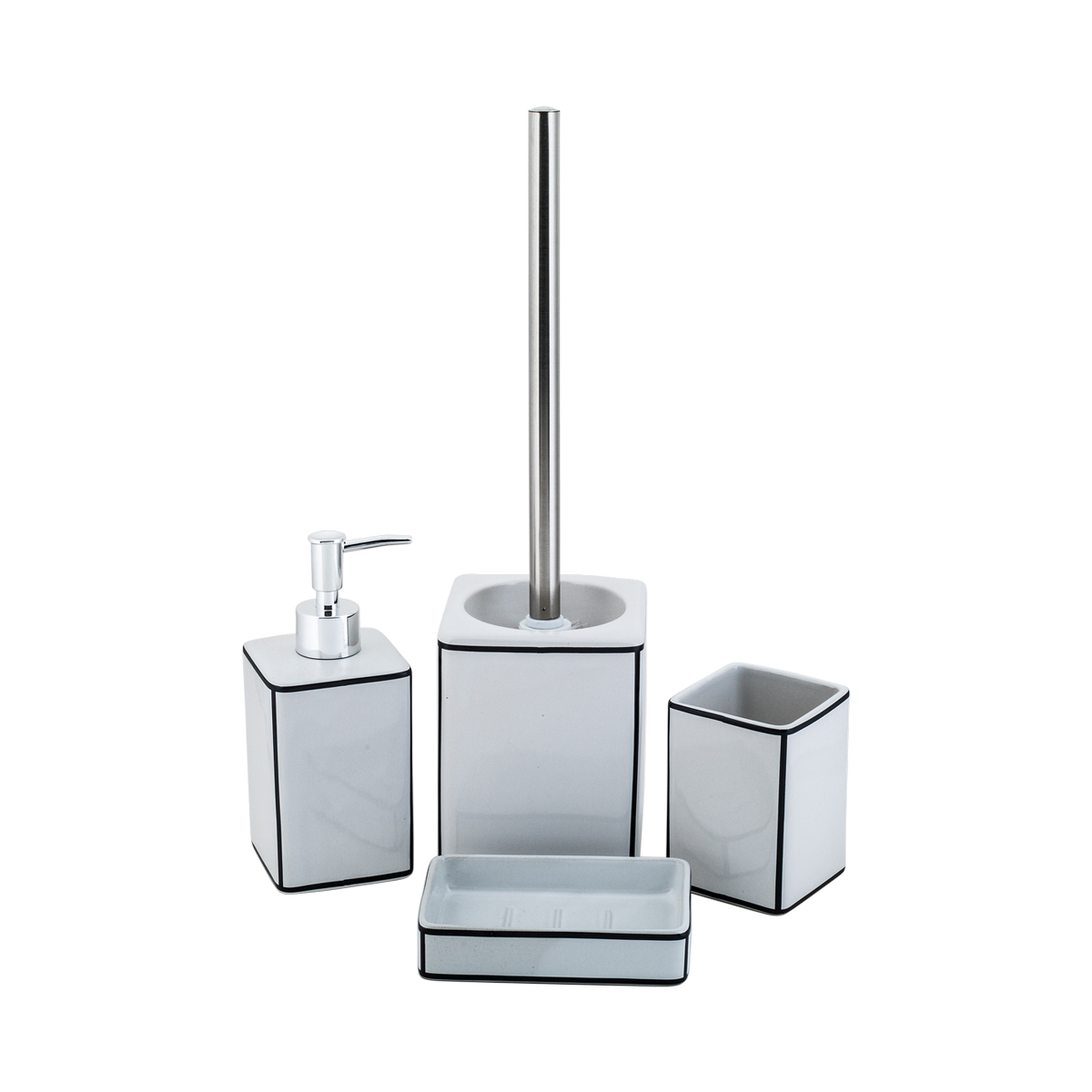 Мыльница "cory" керамика (белый/черный) (1/12) "swensa" swtk-8052-d