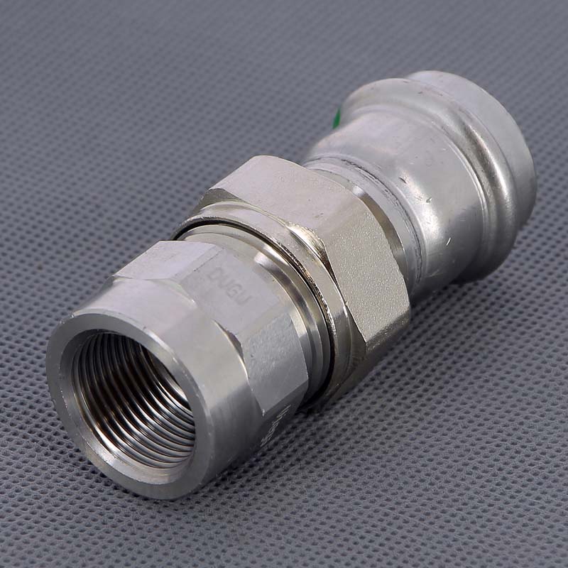 Муфта пресс-В разъёмная 28x1" с плоской прокладкой нержавеющая сталь Sanpress Inox VIEGA