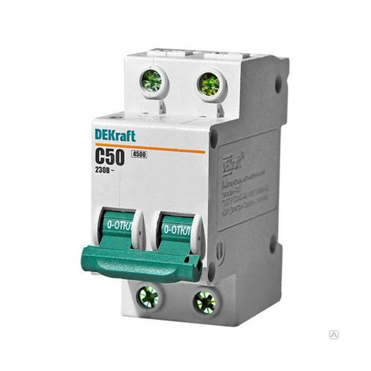Выключатель автомат. ва-101 2р 50а 4,5ка тип с (1/6/72) "dekraft"