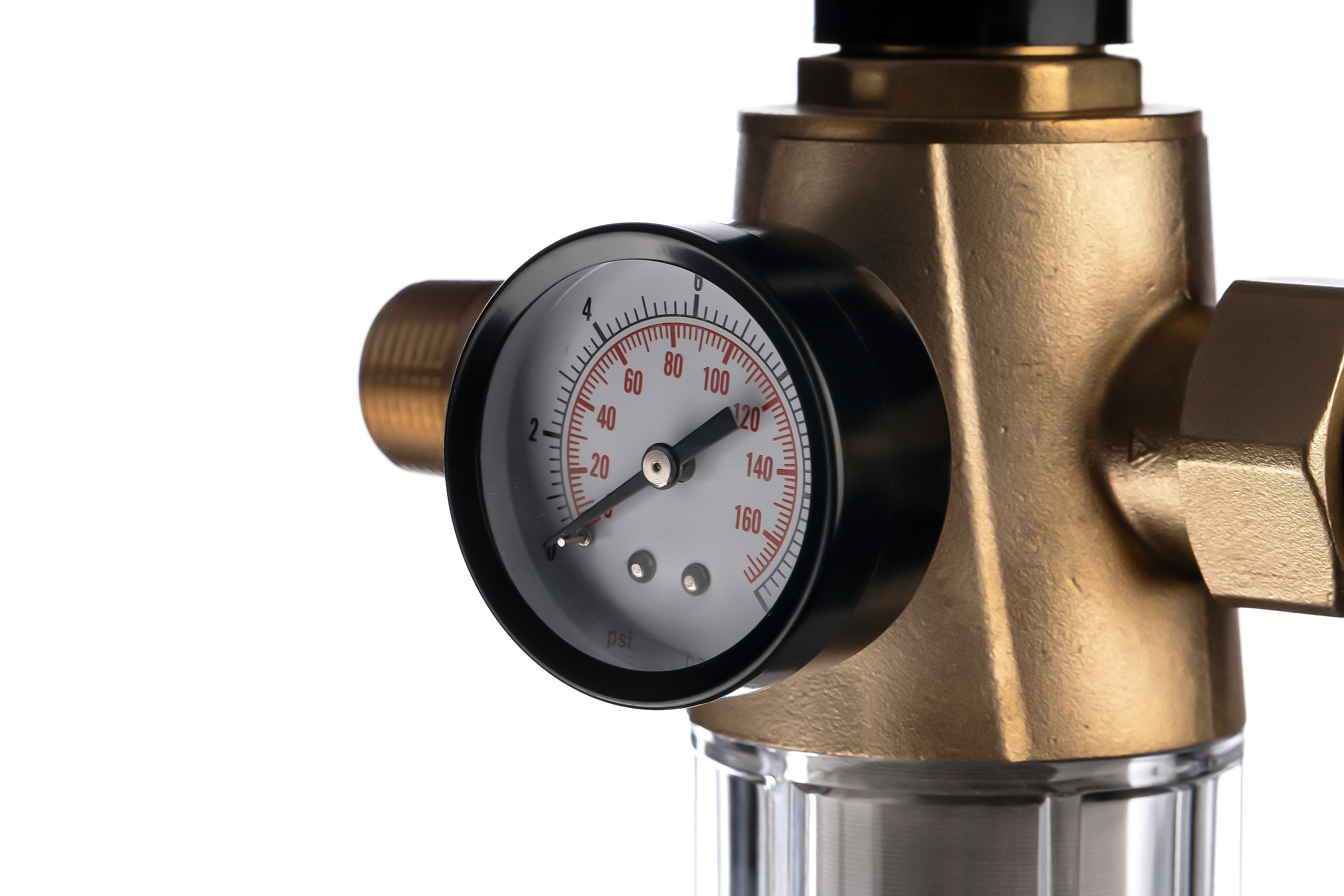 Фильтр магистральный промывной Гейзер Бастион 3/4 для ХВС с манометром