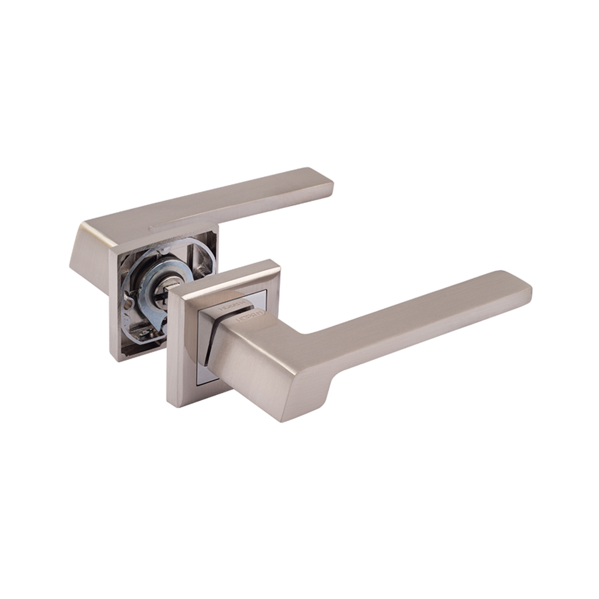 Ручка дверная 111к al матов. никель (1/20) "нора-м"