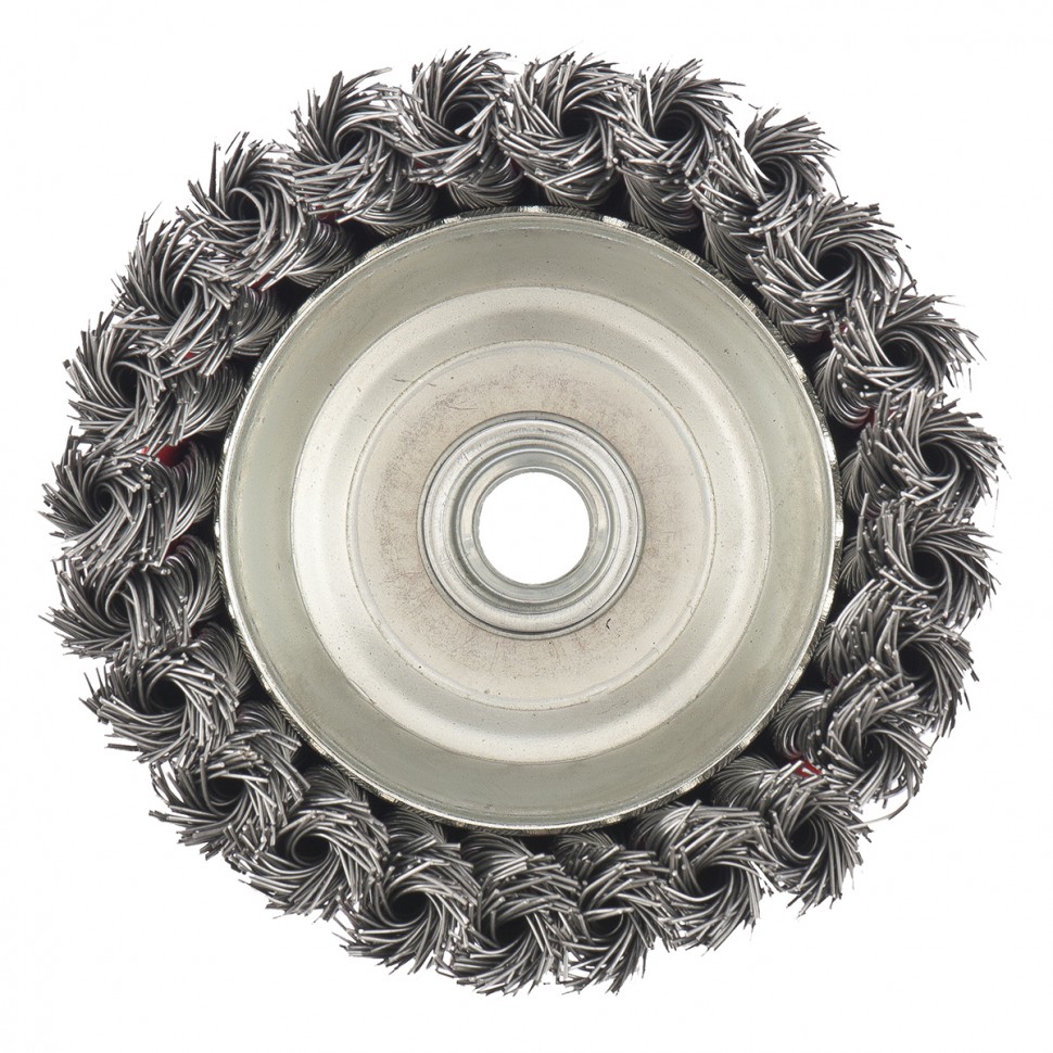 Щетка для УШМ, 100 мм, М14, "чашка", крученая проволока 0.5 мм Matrix (74628)