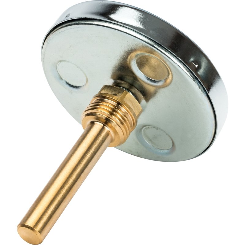 Термометр биметаллический 80 мм 120° STOUT с погружной гильзой 75 мм