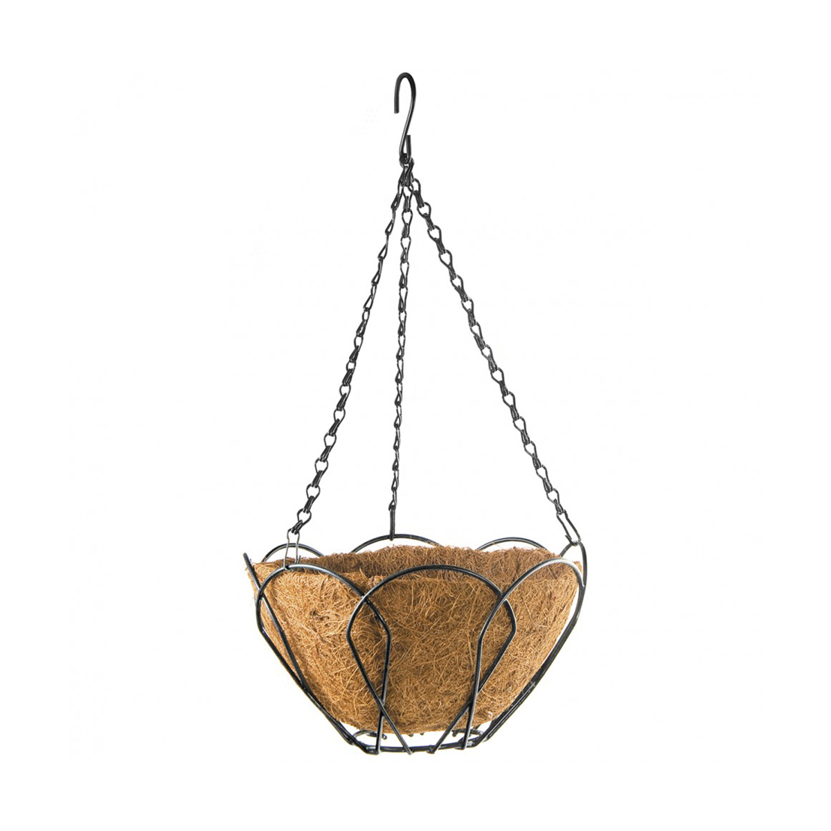 Кашпо для цветов подвесное d 250 мм, с кокосовой корзиной (1/10) "palisad"