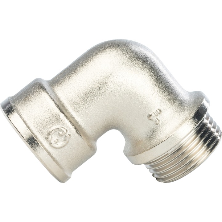 Угол резьбовой ВН с упором 1" никель STOUT