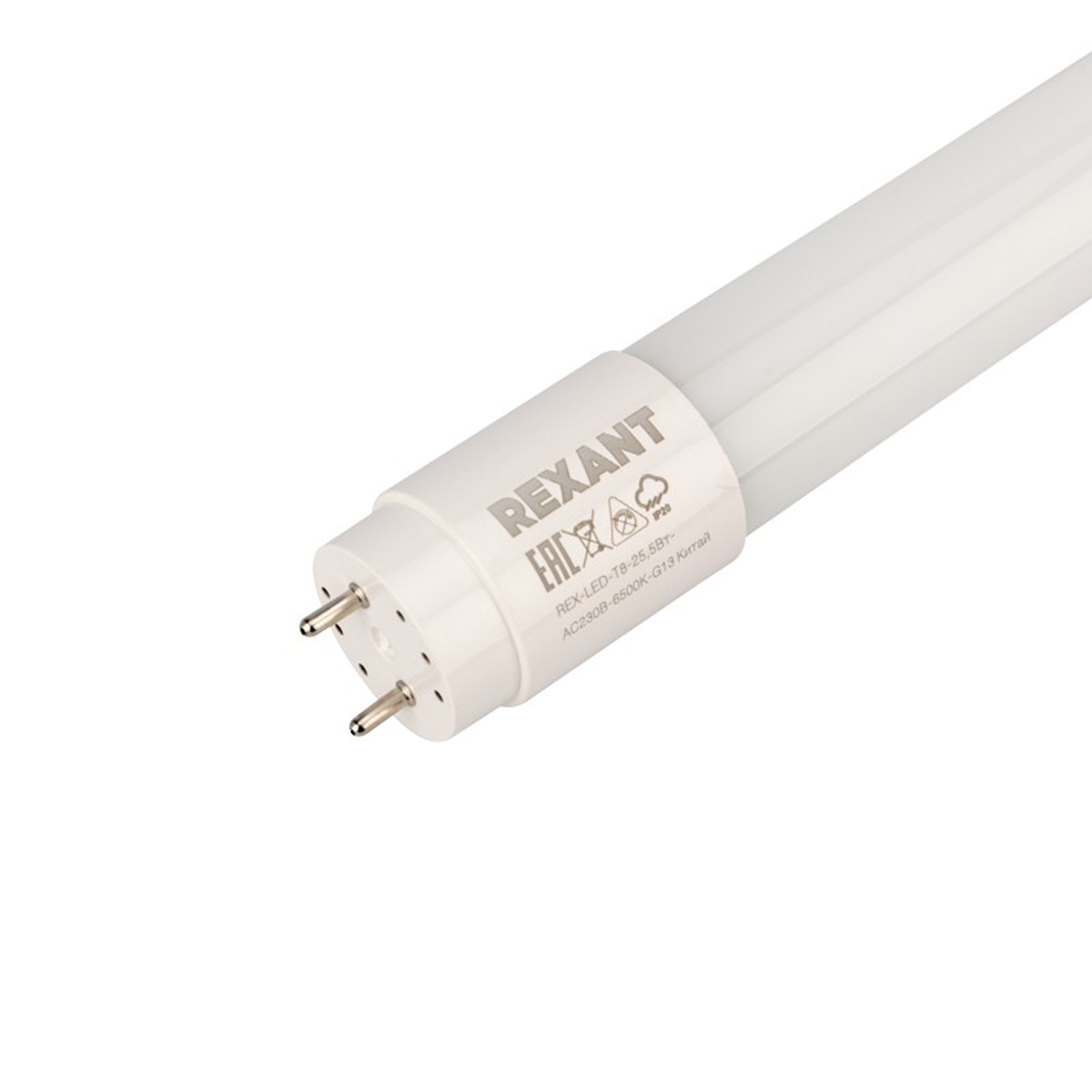 Лампа светодиодная "rexant" трубка т8 g13 1500 мм  25,5w 6500 k 2168 лм (30) 604-4059