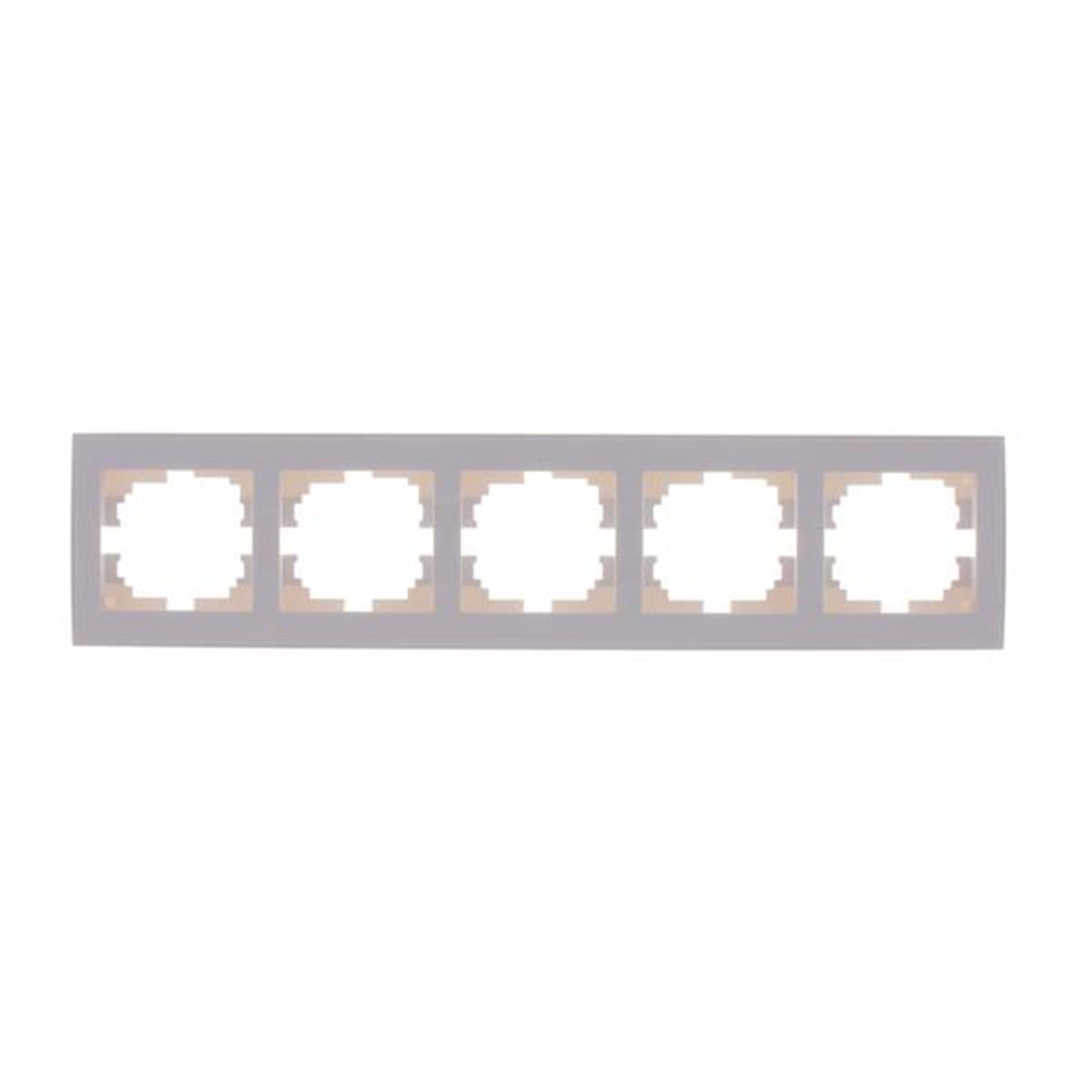 Рамка "rain" 5 местн. горизонтальная, белый (1/10/120) "lezard" 703-0202-150