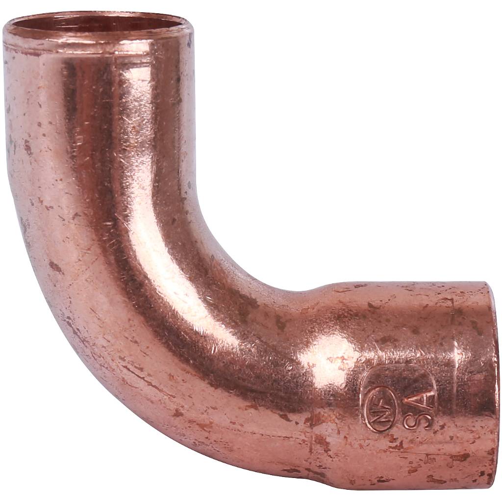 Отвод однораструбный 15 мм / 90° под пайку медный SANHA 15001A15