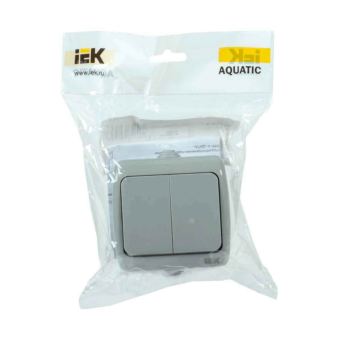 Выключатель открыт. уст. "aquatic" 2-х кл. вс-20-2-0-а, 10а, ip54 (1/10/120) "iek"