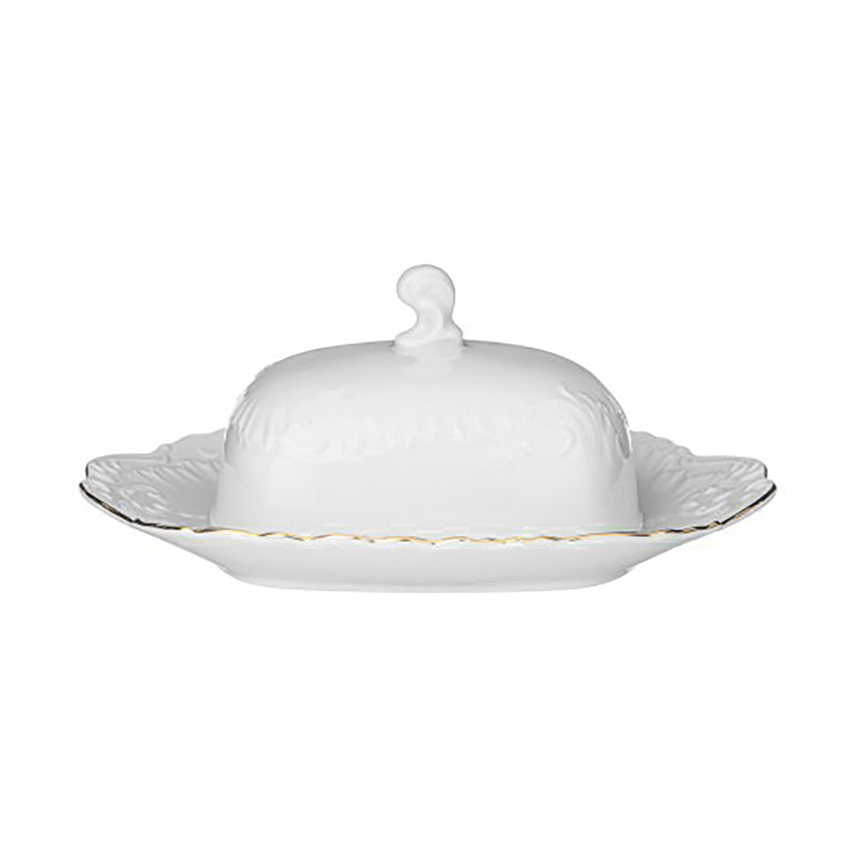 Масленка "rococo" золотая кайма (1/12) "cmielow" omdz21-рококо-31