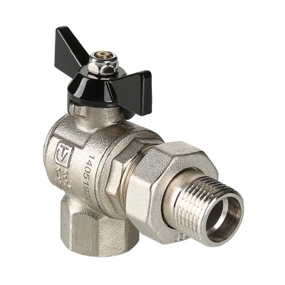Кран шаровой усиленный угловой с полусгоном VALTEC PERFECT 1/2'' ВН бабочка VALTEC