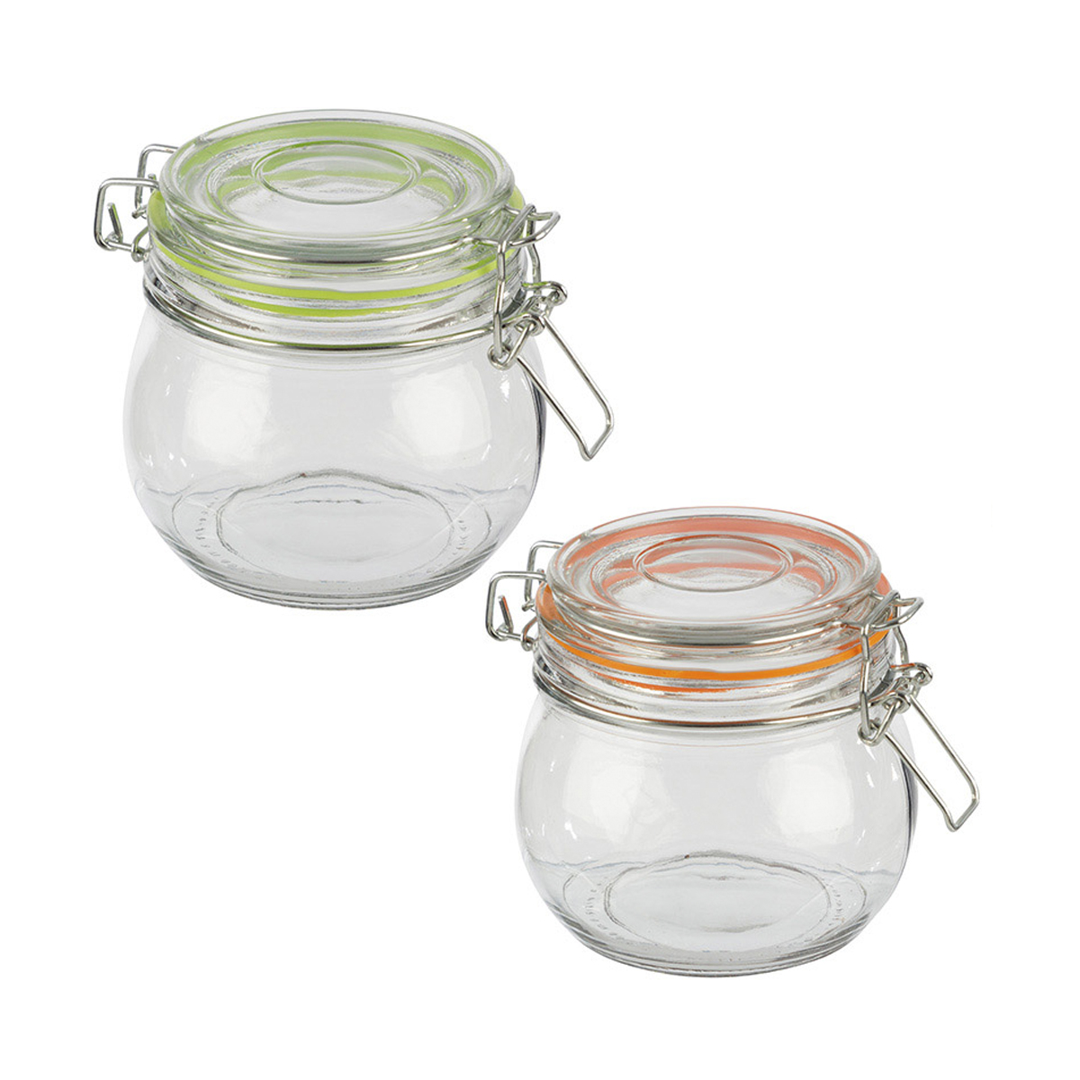 Банка для сыпучих продуктов "bravo" 0,5 л стекло, крышка с замком (1/24) "mallony"