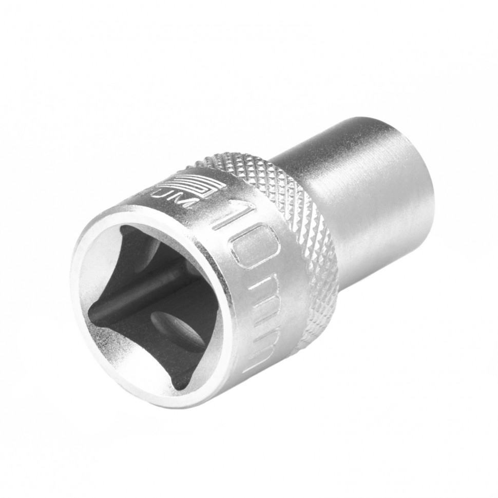 Головка торцевая, 10 мм, двенадцатигранная, CrV, под квадрат 1/2, хромированная Stels (13651)