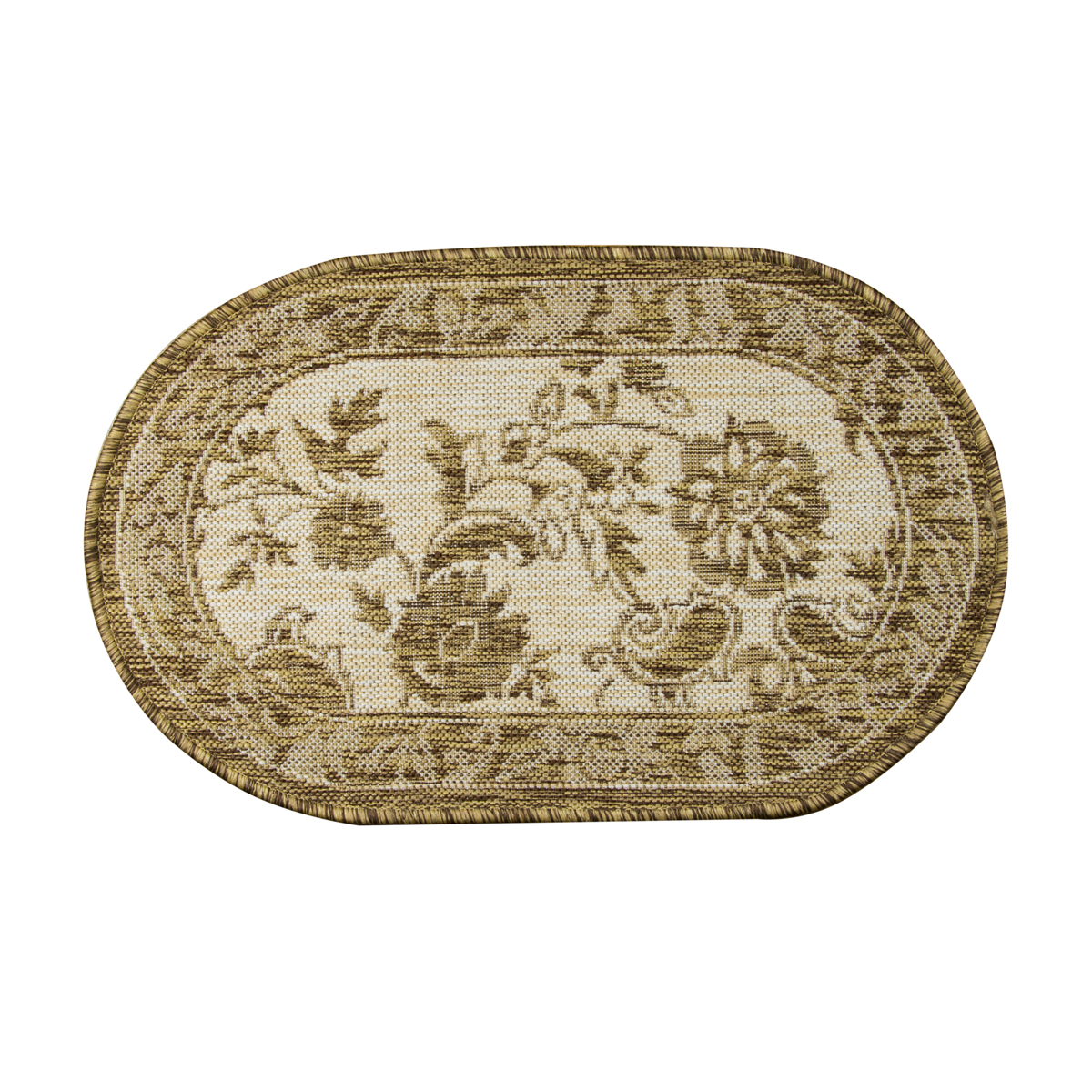 Ковер циновка "эко" 0,8*1,5 м  7921/01 овальный (1/10) "люберецкие ковры"