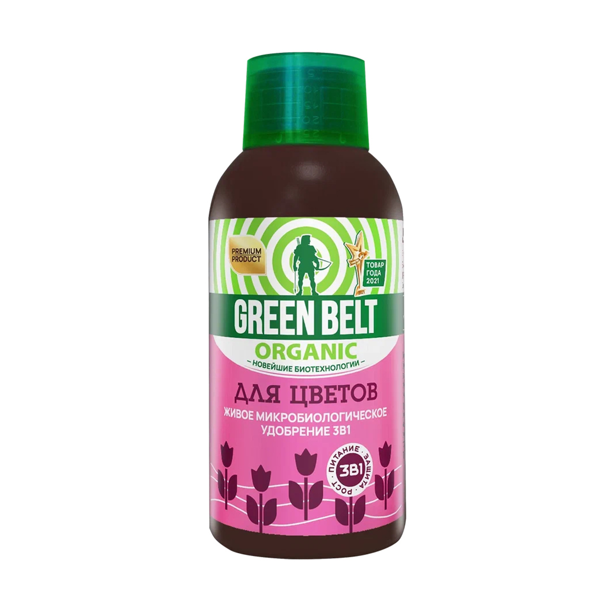 Удобрение жидкое для цветов 250 мл (1/25) "green belt"