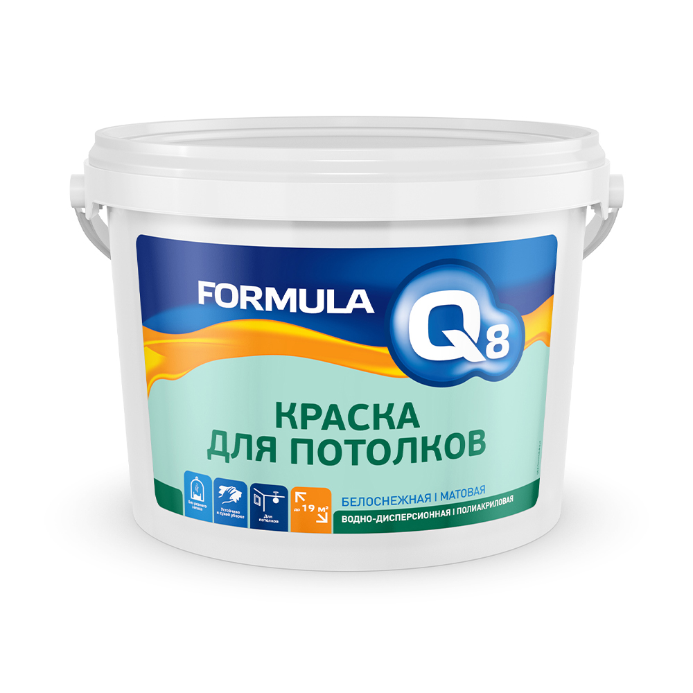 Краска в/д  для потолков "formula q8"  1,5 кг (1/8)