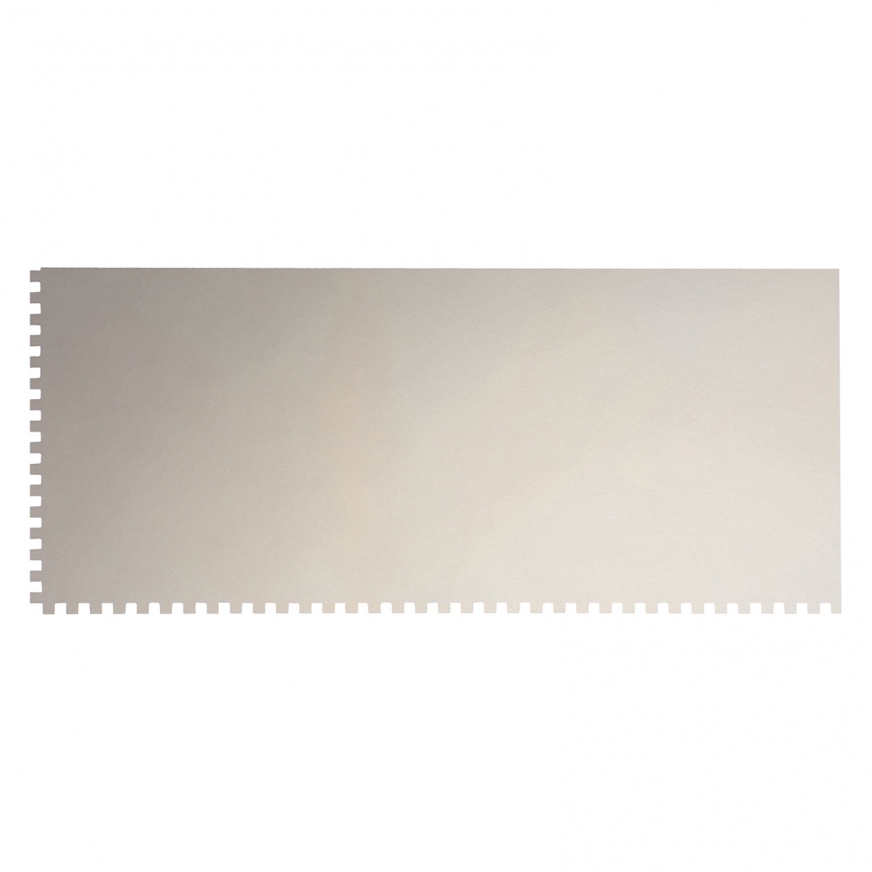 Гладилка из нержавеющей стали, 280 х 130 мм, зеркальная полировка, пластмассовая ручка, зуб 4 х 4 мм Matrix (86780)